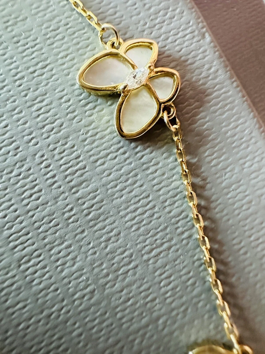Rachel Zoe Mother Of Pearl Butterfly 18KT Gold Plated Sterling