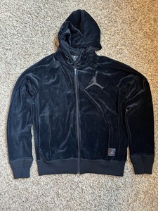 Jordan Ovo Sudadera con Capucha de Terciopelo Negro | eBay