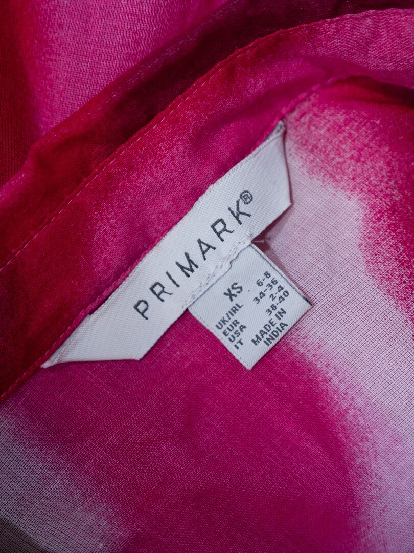 Primark Pink Wave Pattern Long Sleeve Shirt Size XS Pre-Owned image 8
