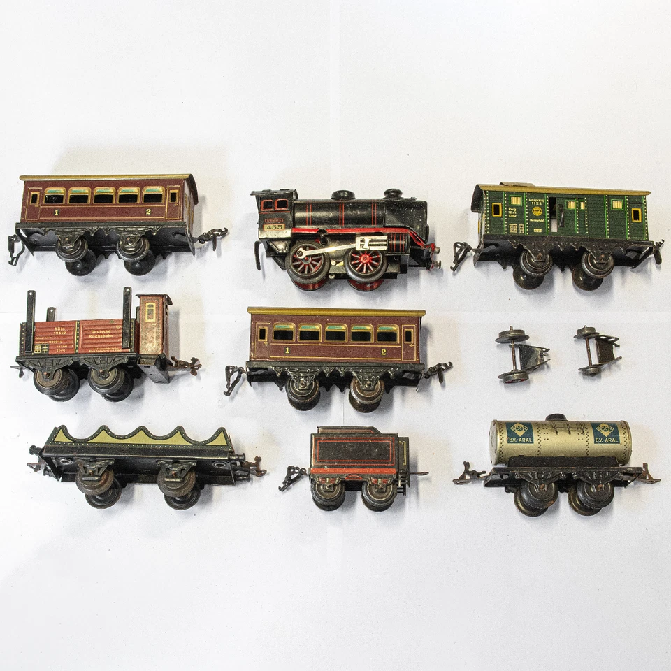 8-tlg. - OVP Jos. Kraus Fandor Set Konvolut Dampflok 455 m. Tender B.V.-Aral DRB - Bild 3 von 4