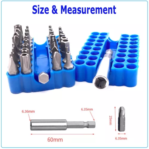 33 Hex Star Spanner Tri Wing Screwdriver Torx Bit Set Tamper Proof Security Torq - Picture 2 of 11