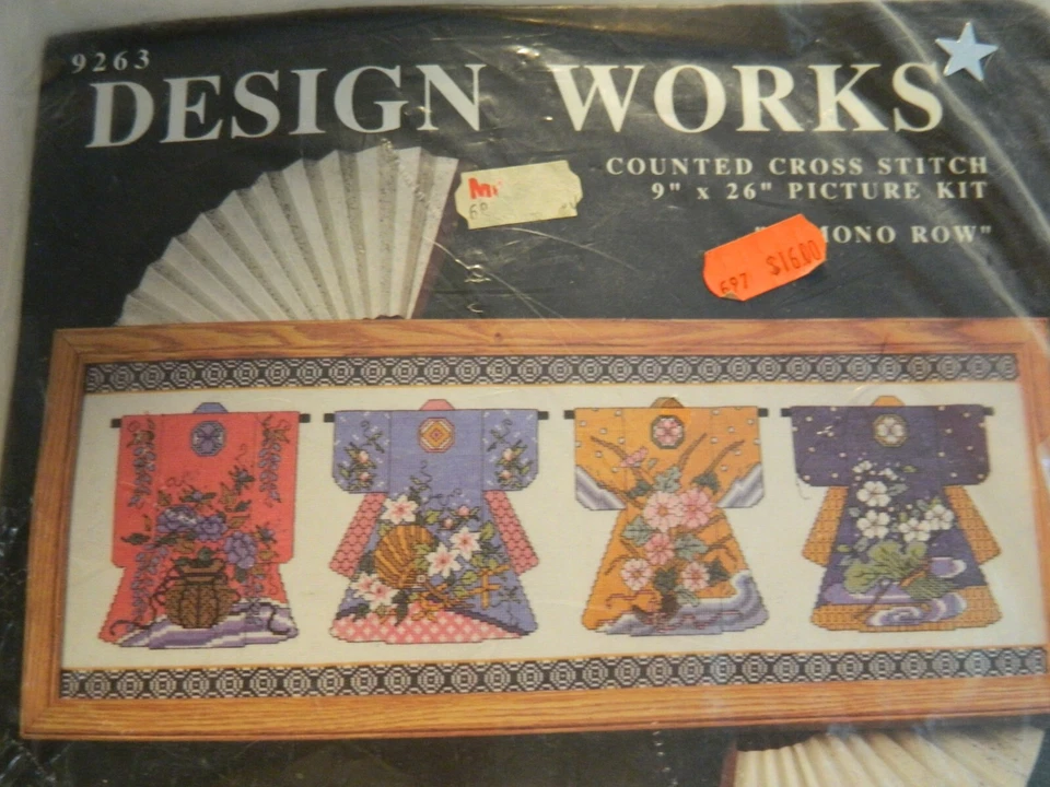 KIT PUNTO DE CRUZ CONTADO C-25 NUEVO DISEÑO FUNCIONA “KIMONO ROW” Foto 2 de 4