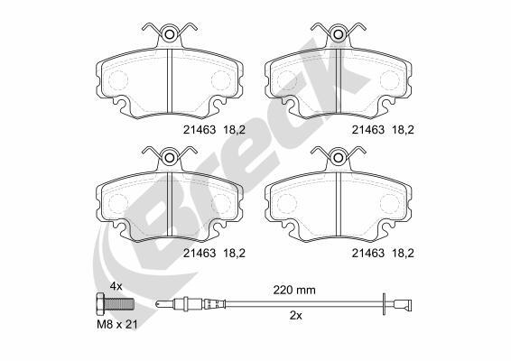 Breck BremsbeläGe Vorne FüR Renault Twingo II Clio Dacia Logan MCV Sandero-image
