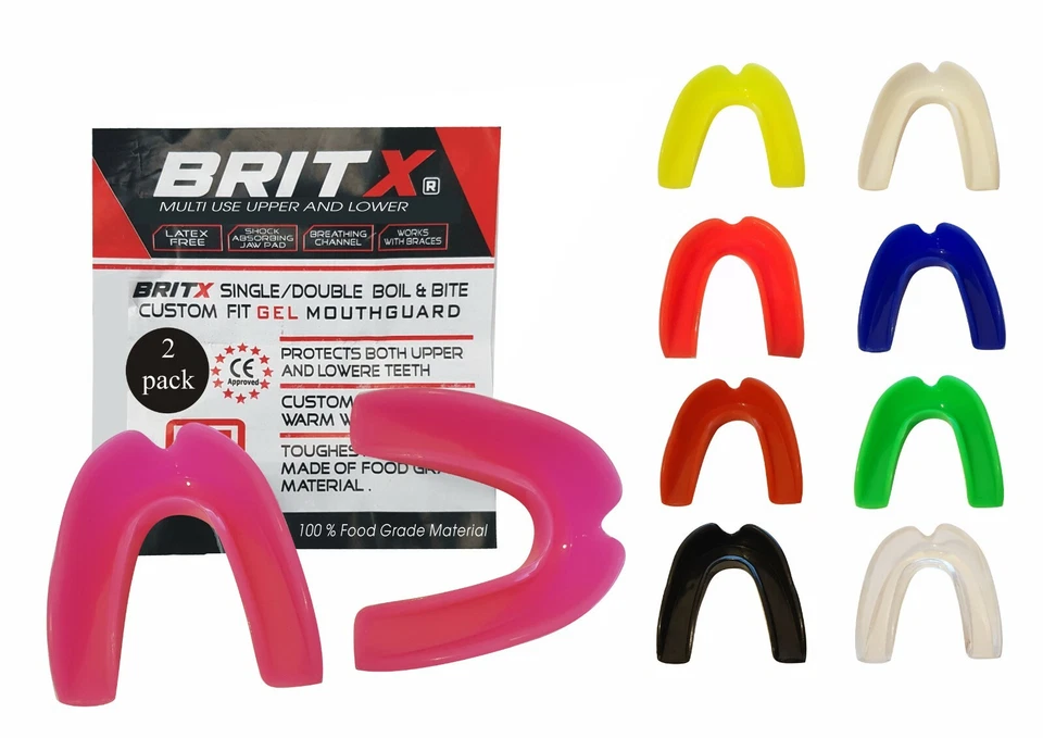 Gum Shield Dental Clear Gel Mouth Guard Night Teeth Grinding - 2 x pack