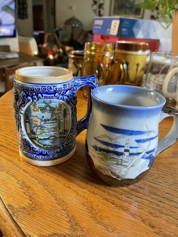 Vtg Cape Cod Mug, Otagiri Seascape Lighthouse, Seagulls Mugs