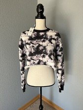 Socialite Tie Dye Crop Sweatshirt S