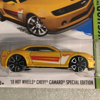 Hot Wheels '13 Yellow And Red CHEVY CAMARO SPECIAL EDITION #232 Hw
