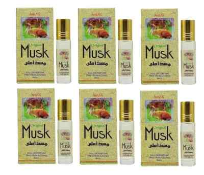 Ahsan Original Musk Long Lasting attar Unisex Pack of 6 8ml