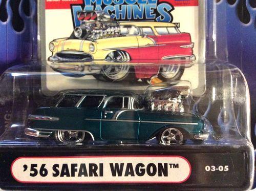MUSCLE MACHINES 1956 PONTIAC SAFARI WAGON 1/64 56 STATION WAGON