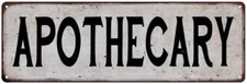 APOTHECARY Vintage Look Rustic Metal Sign City State 106180041258