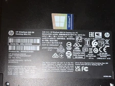 HP EliteDesk 800 G6 Desktop PC mini - NO CPU, HDD, RAM - Barebones no wireles