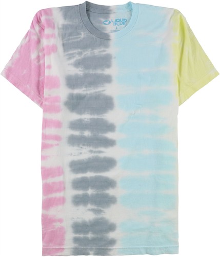 Liquid Blue Womens Pastel Tie-Dye Basic 