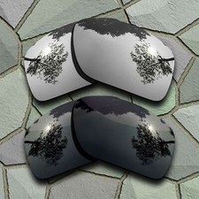 US Silver Grey Black Lenses Replacement For-Oakley Big Taco Polarized
