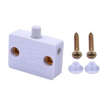 1A 250V Cupboard Door Drawer Light 1 way Switch Push button Auto Control White