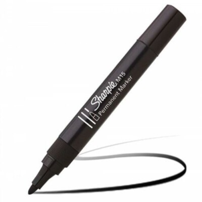 2 x Sharpie M15 Permanent schwarz Marker Kugelspitze 2,0 mm Linie GUTE QUALITÄT STIFTE