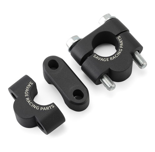 2pk CNC HandleBar Risers Mount Clamp Adapter Universal 7/8'' 22mm Motorcycle New - Picture 6 of 12