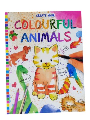 Depesche  Malbuch und Stickerbuch Create your Colourful Animals Tiere 8916_A