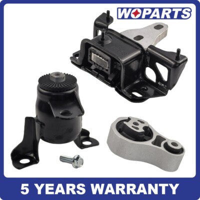 3X Engine Motor &Trans Mount Set Fit for Ford Fiesta 11-16 1.6L Auto Dual Cl