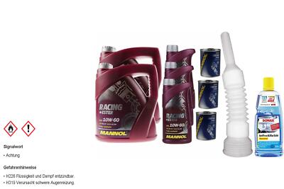 11L MANNOL Motoröl SAE 10W-60 RACING+ESTER inkl. Additiv Auslaufschlauch