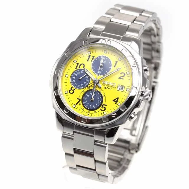 Seiko chronograph shop yellow face