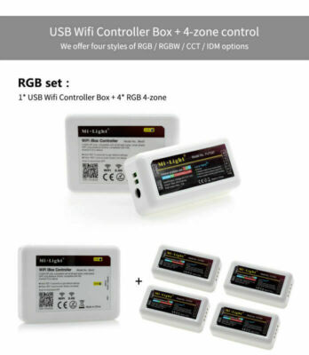 Mi Light Timer WiFi RGB RGBW LED Strip Bulb Lamp RF Remote 4-zone Controller