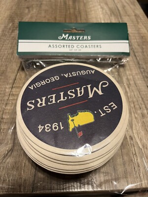 2023 Masters Assorted Cardboard Coasters Augusta - Set of 20 - NEW & In Hand
