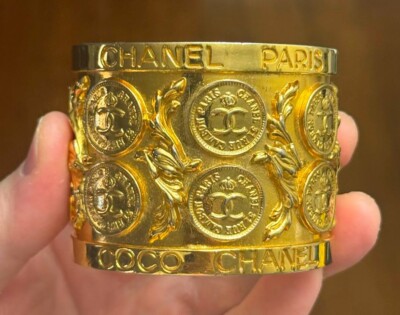 Coco Chanel 31 Rue Cambon Paris Gold Plated Cuff | eBay