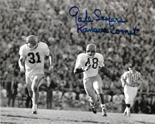 GALE SAYERS Autographed Signed 8" x 10" Photo Kansas Jayhawks Football COA