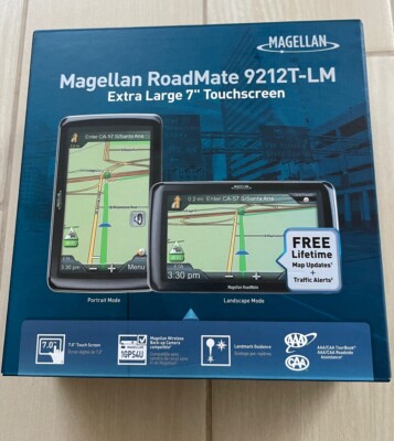 Magellan RoadMate 9212T-LM GPS Navigator 7'' Touchscreen Bluetooth Lifetime Maps