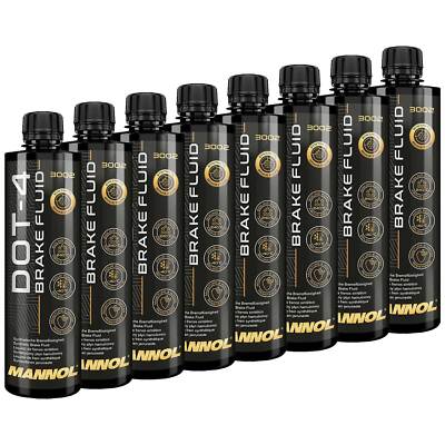 Bremsflüssigkeit MANNOL DOT-4 J1703 Bremse Brems Flüssigkeit DOT4 8x 450 ml