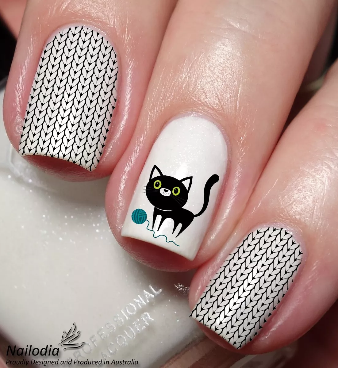 Pusheen cat Nail art (left hand) by MiavW on DeviantArt