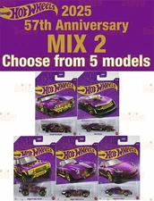 Hot Wheels 2025 Pearl & Chrome 57th Anniversary - Choose From 5 Models - MIX 2 -