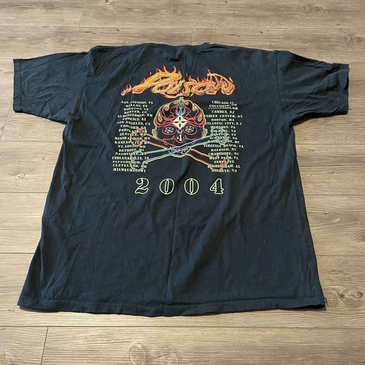 Poison 2004年ツアーTシャツ 2XL 2XL Poison 2004年ツアーTシャツ Open