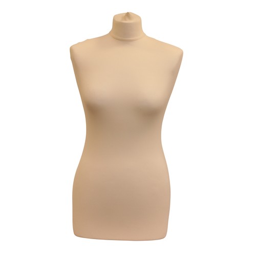 Female Blouse Form | Cream Torso | Adjustable Short Wooden Base | Dressmaker Mannequin main image 0