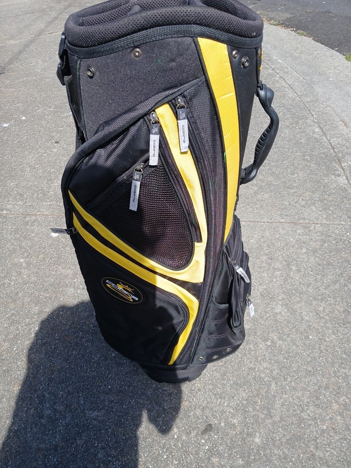 Cobra Golf Bag Ultralight Black & Yellow 9+ Pockets Mint Condition! eBay