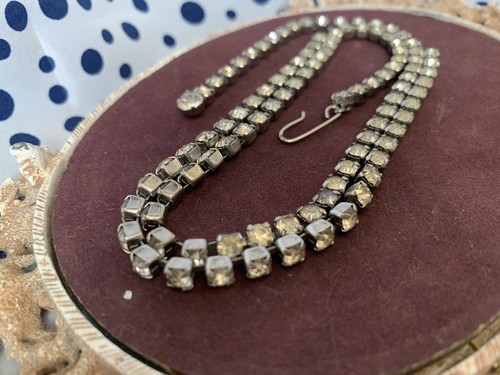 Vintage Rhinestone Choker Necklace 