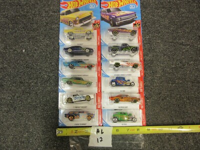 12 Hot Wheels Flames Custom 69 Pickup Firebird Dart Nova '55 Nomad Lot NO Dupes!