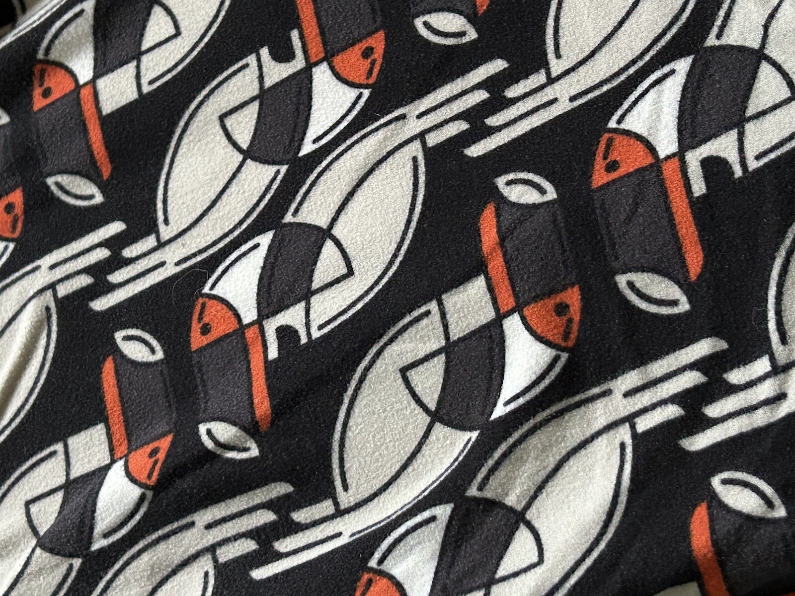 ALTRA Leggings TC Lularoe alti e curvy nero rosso bianco art deco uccellino tucano