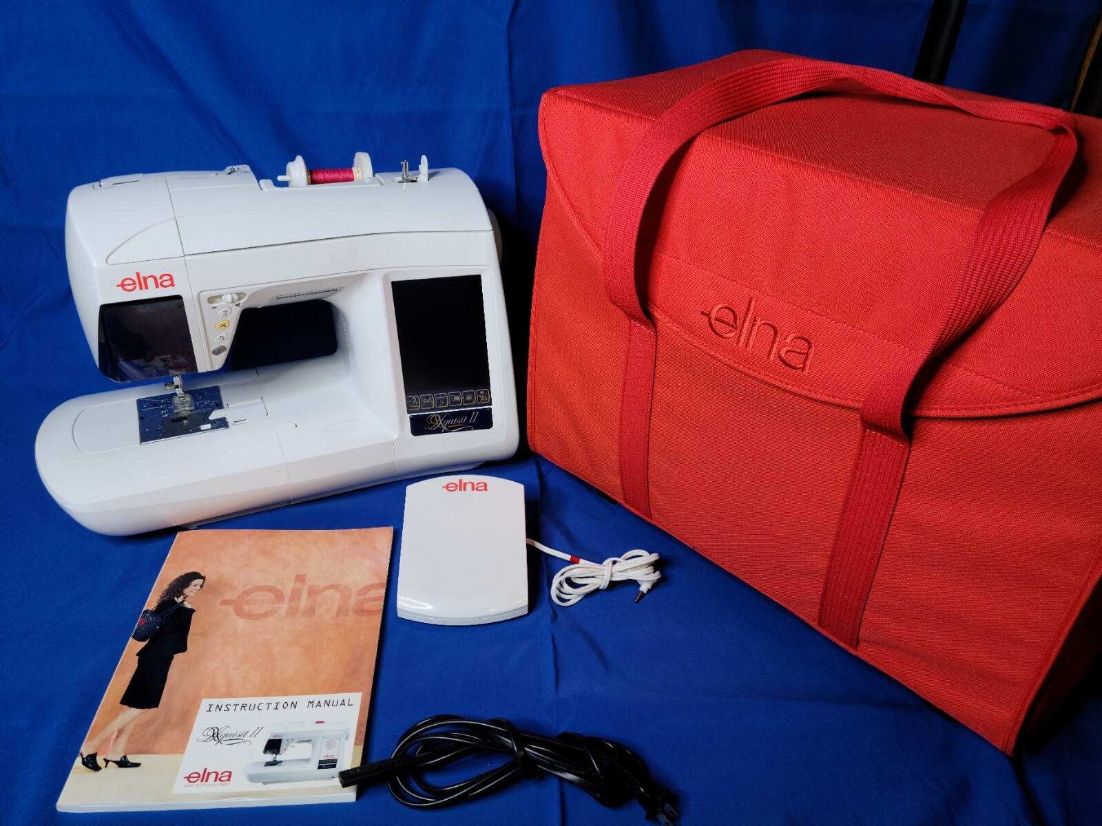 Elna Xquisit II 9020 Sewing Machine W/ Soft Case eBay