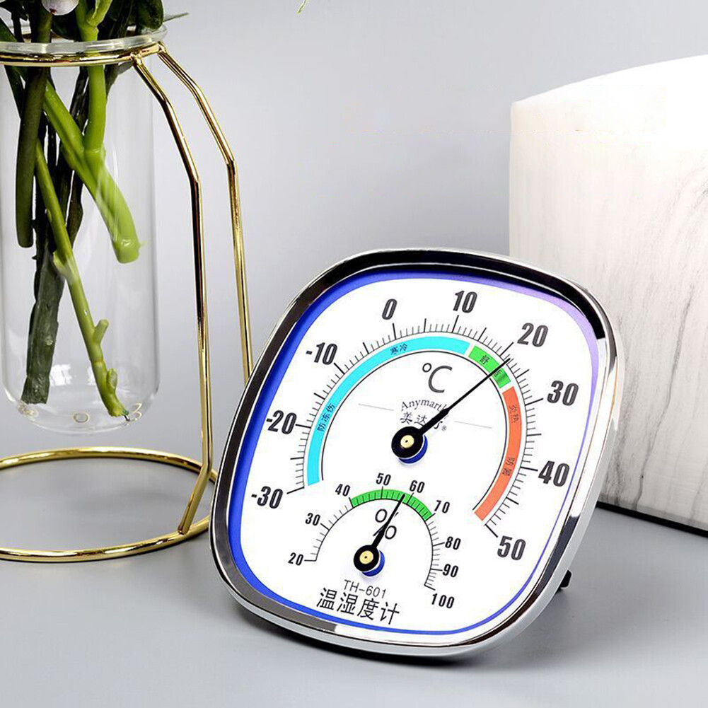 Wall Mounted Temperature Humidity Gauge Indoor Outdoor Thermometer