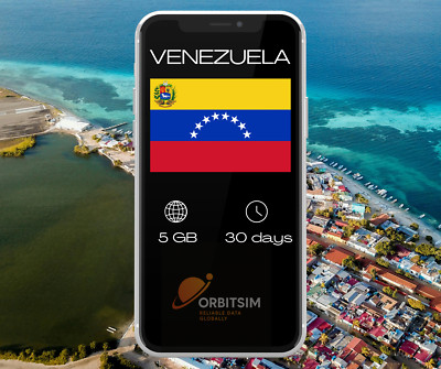 Venezuela | 5GB for 30 days | Mobile Data eSIM | Fast Delivery