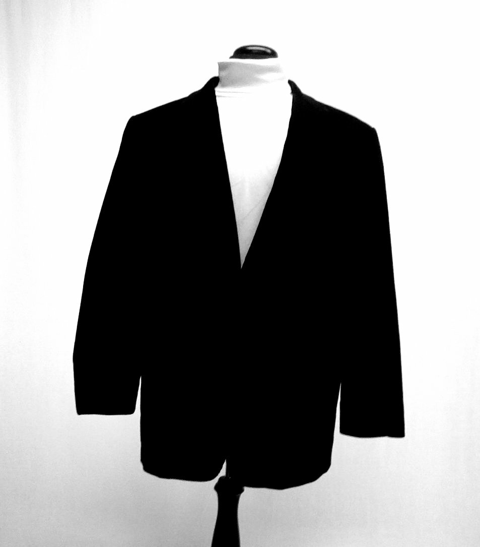 46R Black Corduroy Cordovan & Grey Blazer Sport Coat … Gem