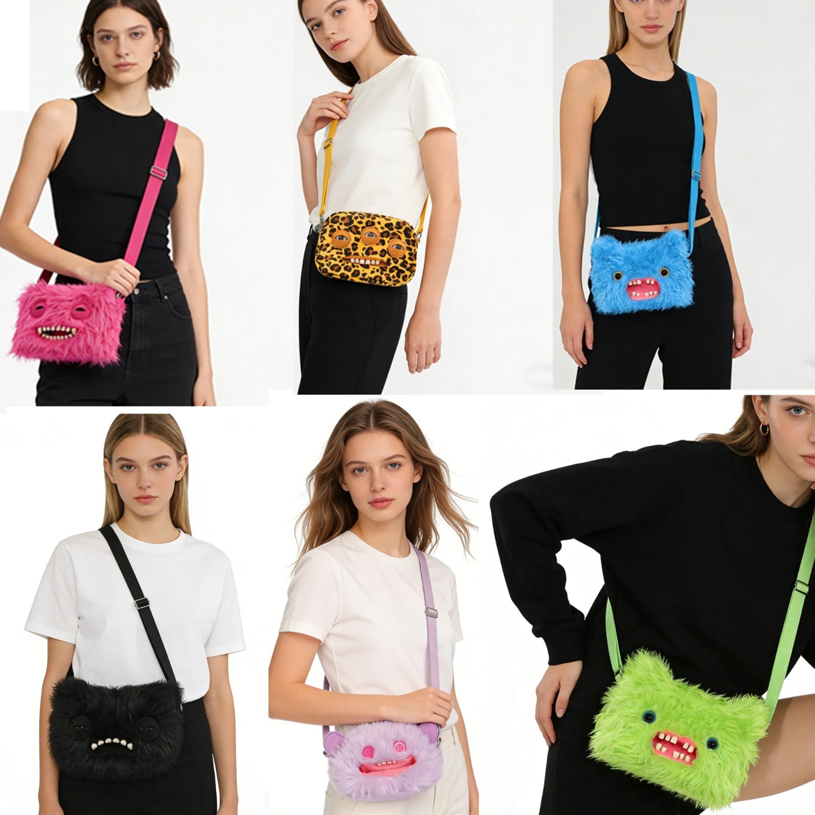 Crossbody Bags Ugly Monster Shoulder Messenger Bag Backpacks Coin Pouch-image