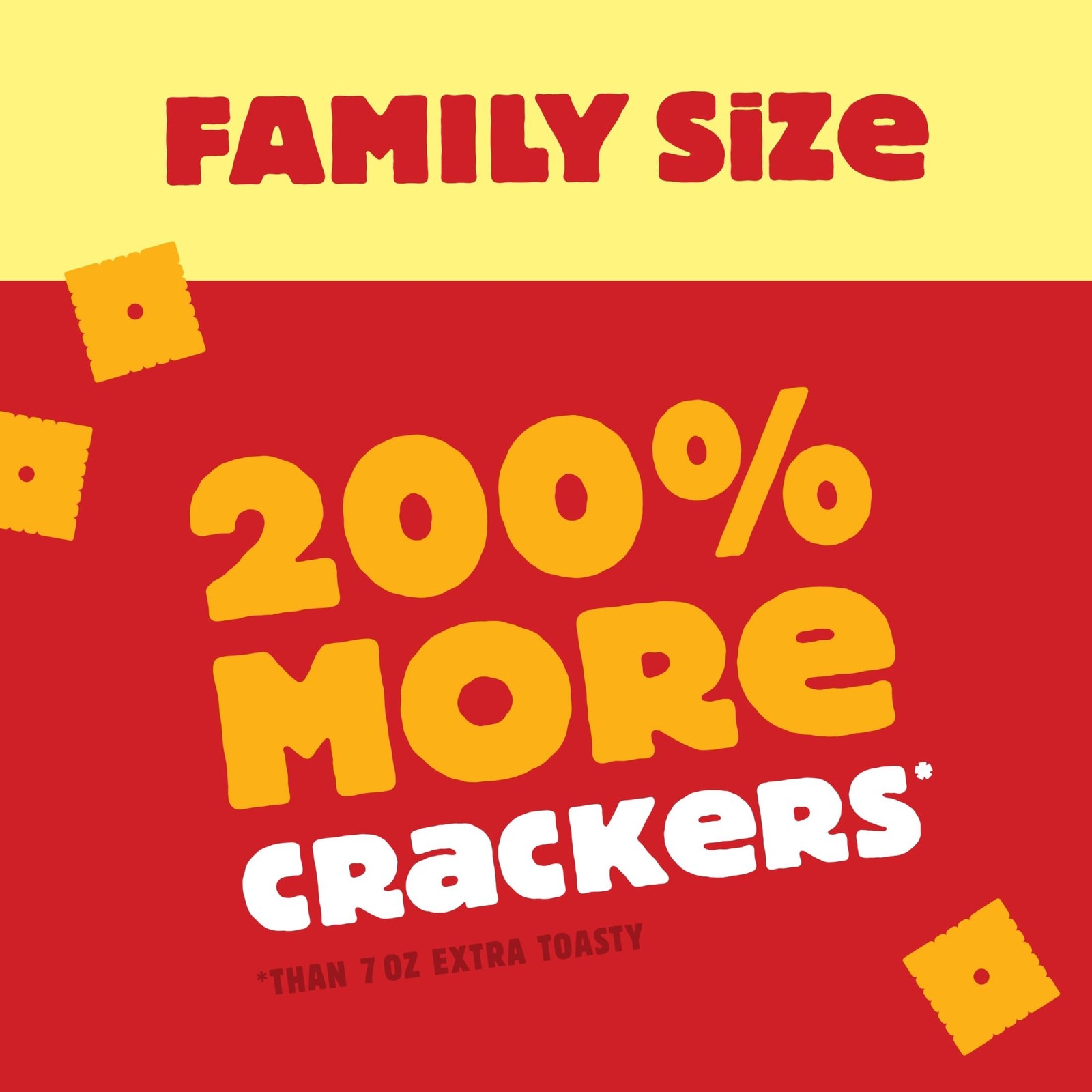 Extra Toasty Cheese Crackers - Family Size Baked Snack, 21oz Box