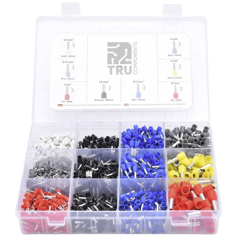 Assortiment d'embouts simples TRU COMPONENTS 0.5 à 1 mm² TC-12888372