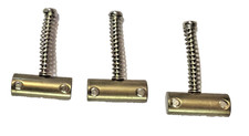 Tilt Compensated Brass Saddles for Vintage Fender Tele Guitar, 3 pieces.
