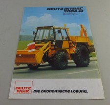 Prospekt / Broschüre Deutz INTRAC 2004 GI Stand 05/1980