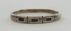 Vintage Sterling Silver Black Stone Ring 925 Size 6 1/2