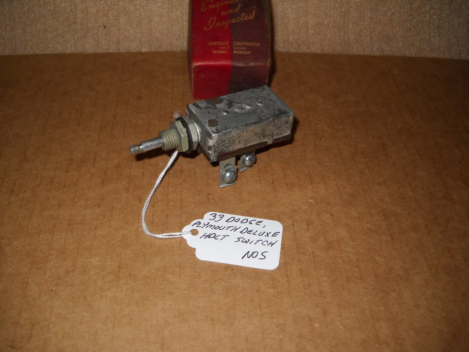 NOS Mopar 1933 Dodge Plymouth Deluxe Headlight Switch - Image 2 of 2