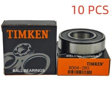 10Pack TIMKEN Double Rubber Seal Bearings 6004-2RS 20X42X12MM